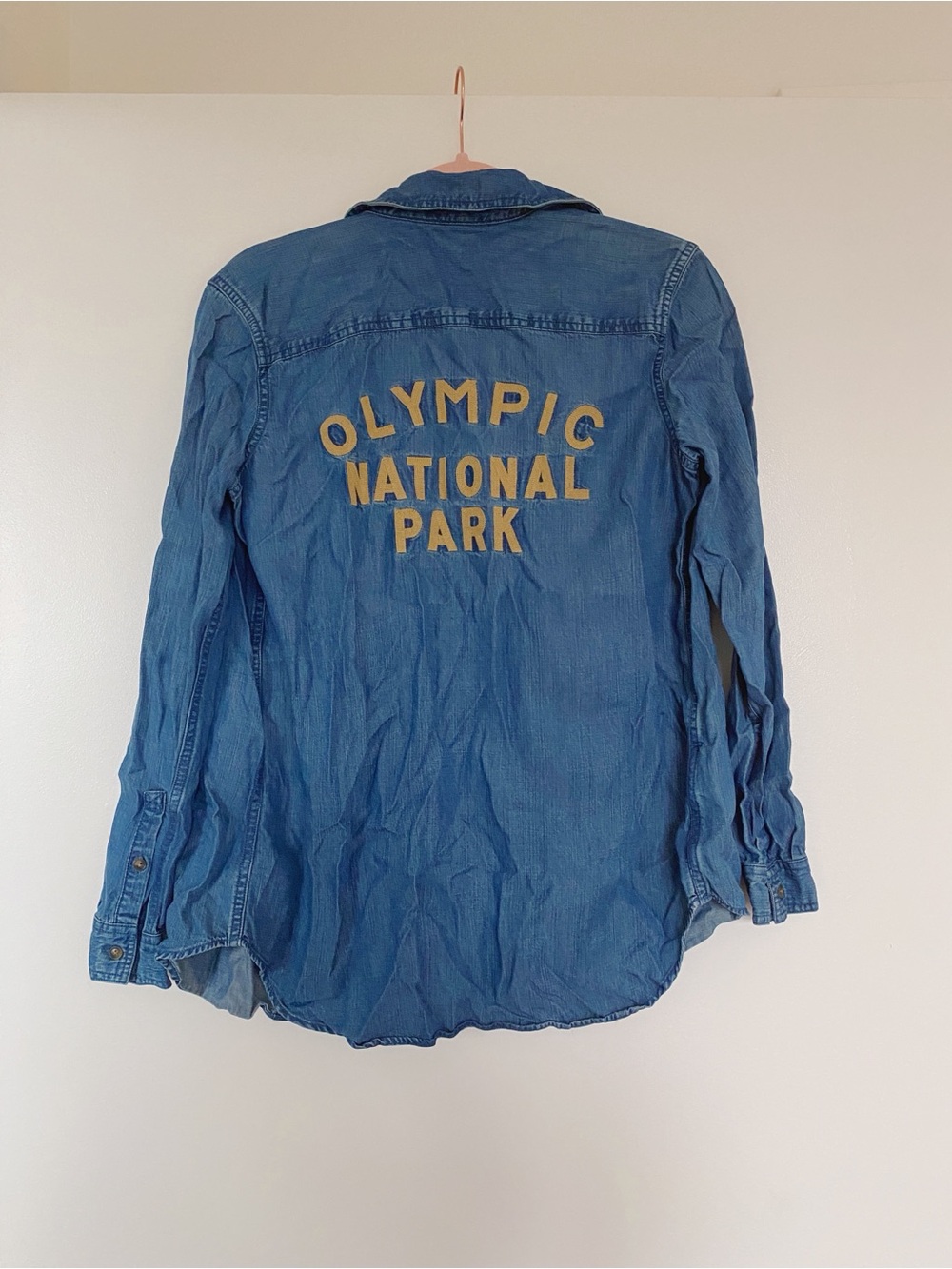 Olympic National Park Blue Denim Button Up from Eddie Bauer